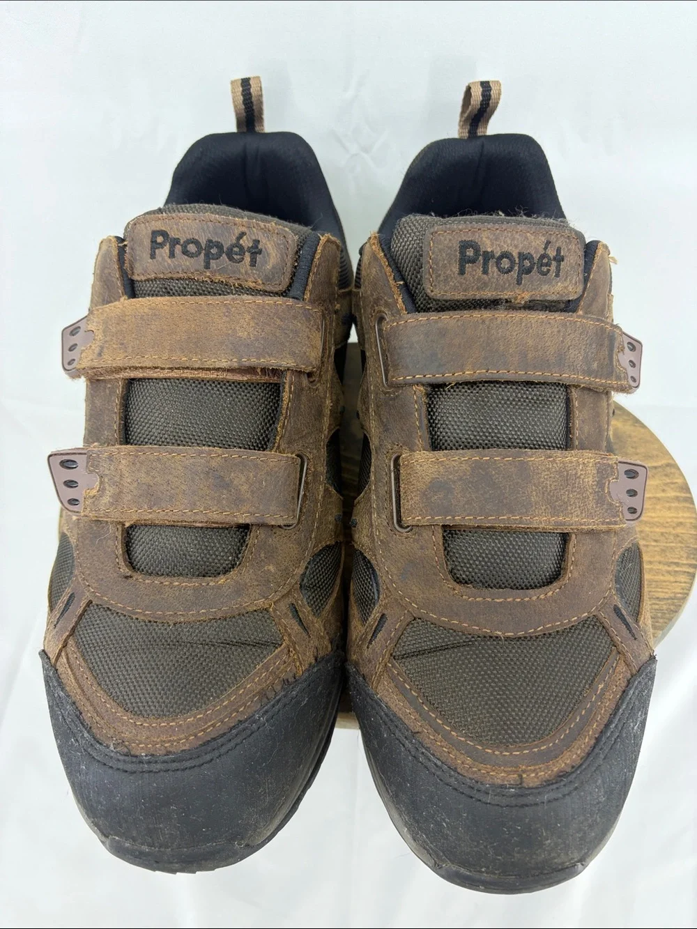 Propet Mens Connelly Adjustable Veclro Strap Brown Leather Walk Shoes, 11 XX 5E